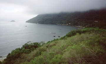 Cloud shrouded view of Ilha Grande, Brazil, historic home of pirates, prisoners and slaves on the Atlantic coast of Brazil between Rio and S�o Paulo